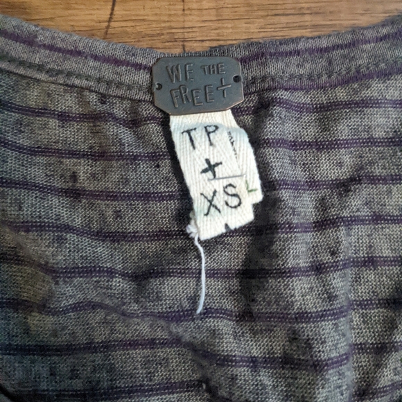 We the Free by Free People Sleeveless Striped Crop Top Loose Fit Size XS - Picture 5 of 6